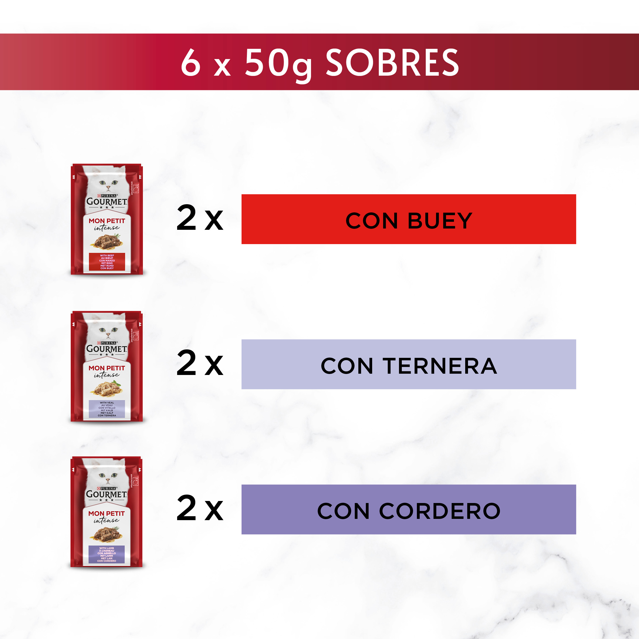 Comida húmeda gato Purina carne pack 6