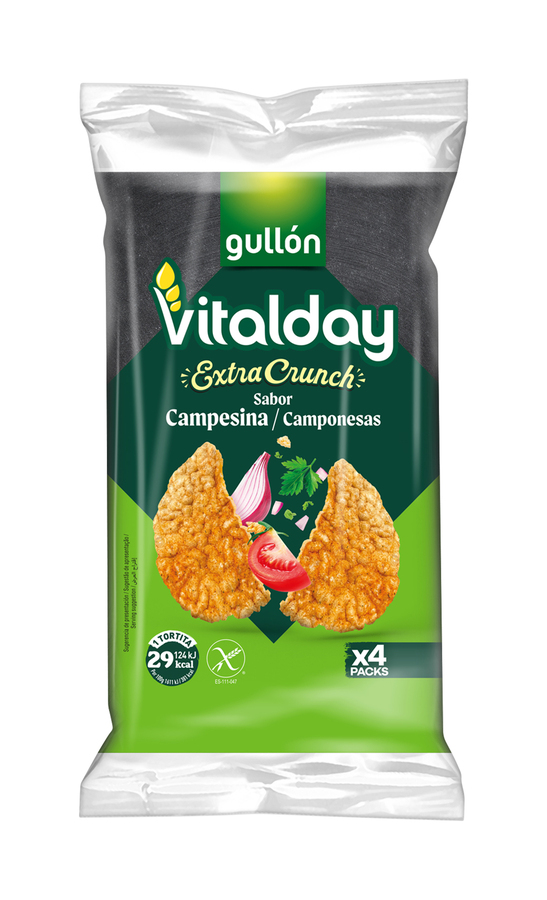 Tortita de cereales y patata extracrunch sabor campesina Vitalday 93g