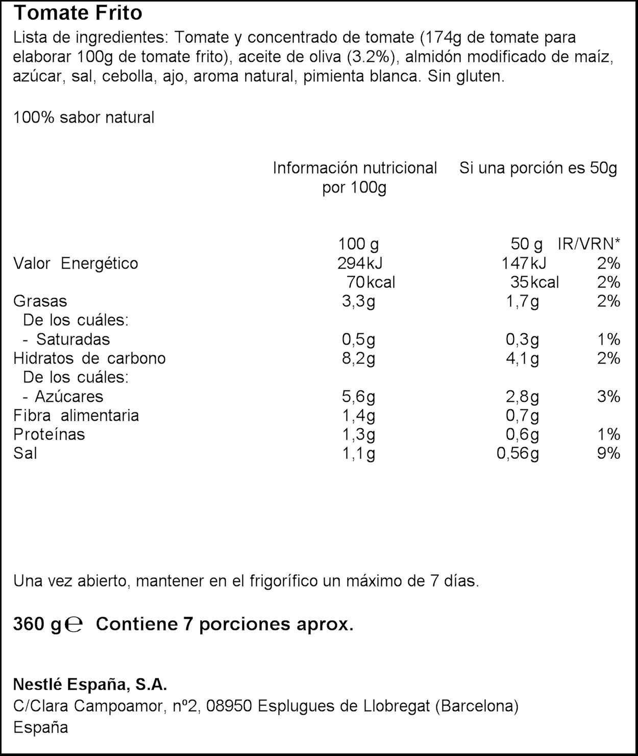 Tomate frito con aceite de oliva Solis 360g