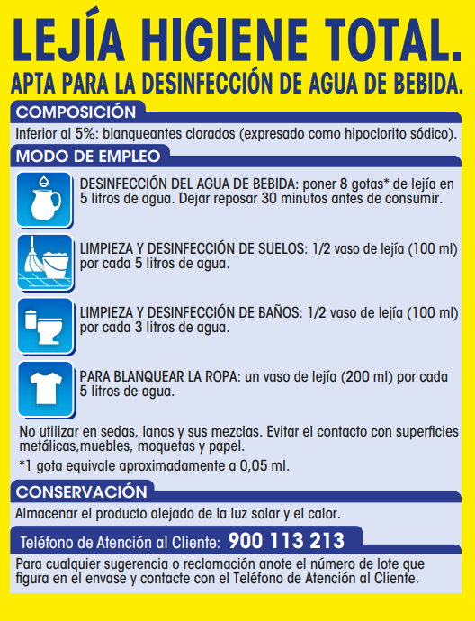 Lejía Lanta 5l higiene total