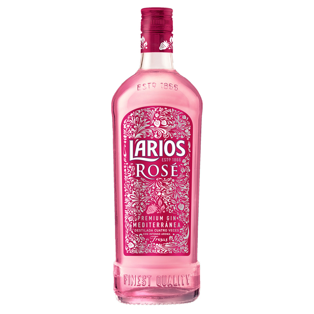 Ginebra Larios 70cl rosé aroma a fresas