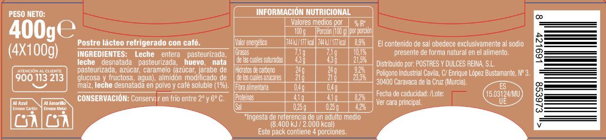 Flan Alipende pack 4 café