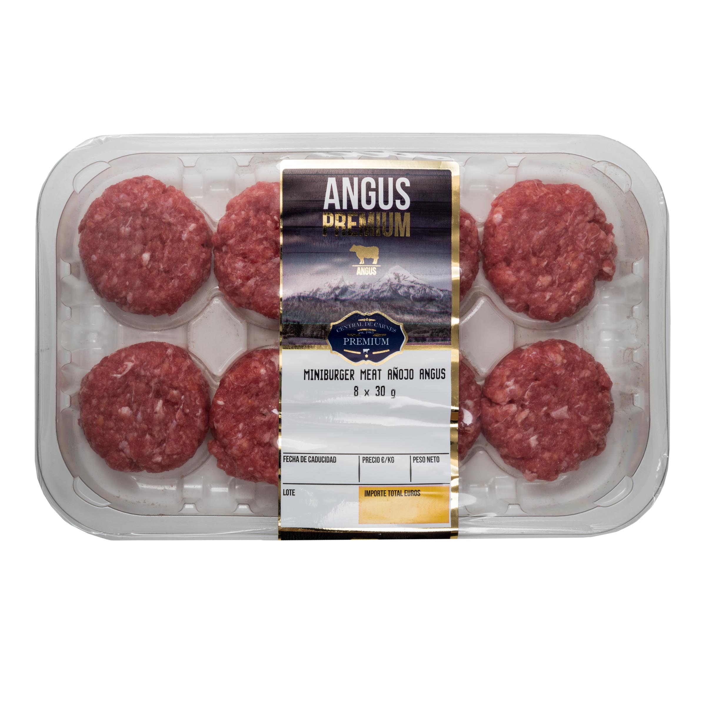 Burger meat de Angus pack 8 Cenral de Carnes Premium 240g