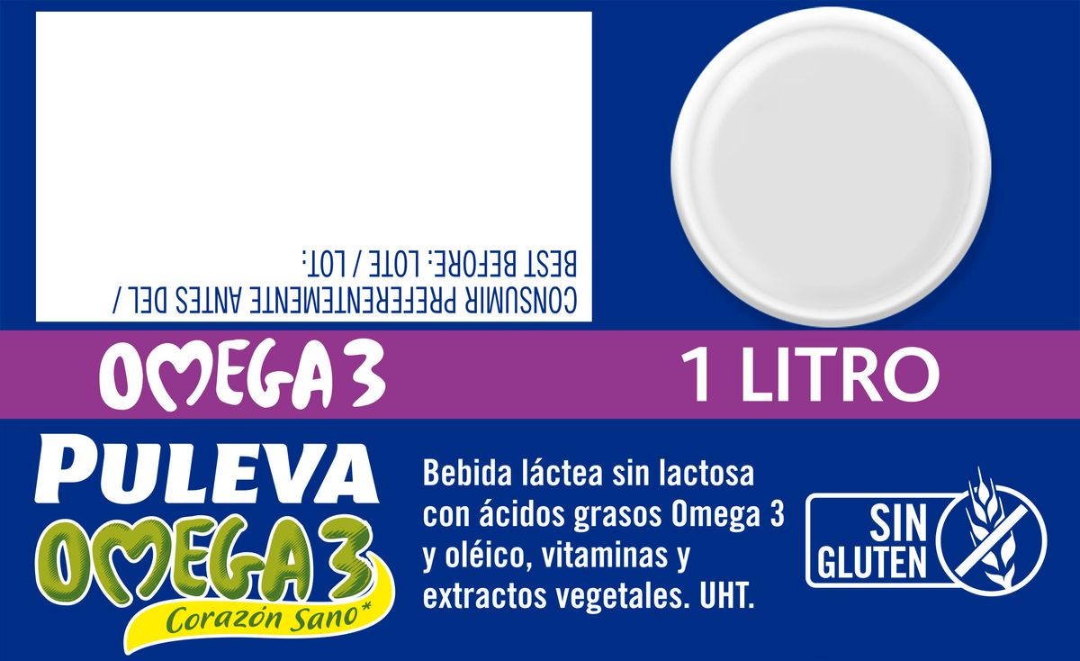 Bebida láctea sin lactosa Puleva 1l omega3
