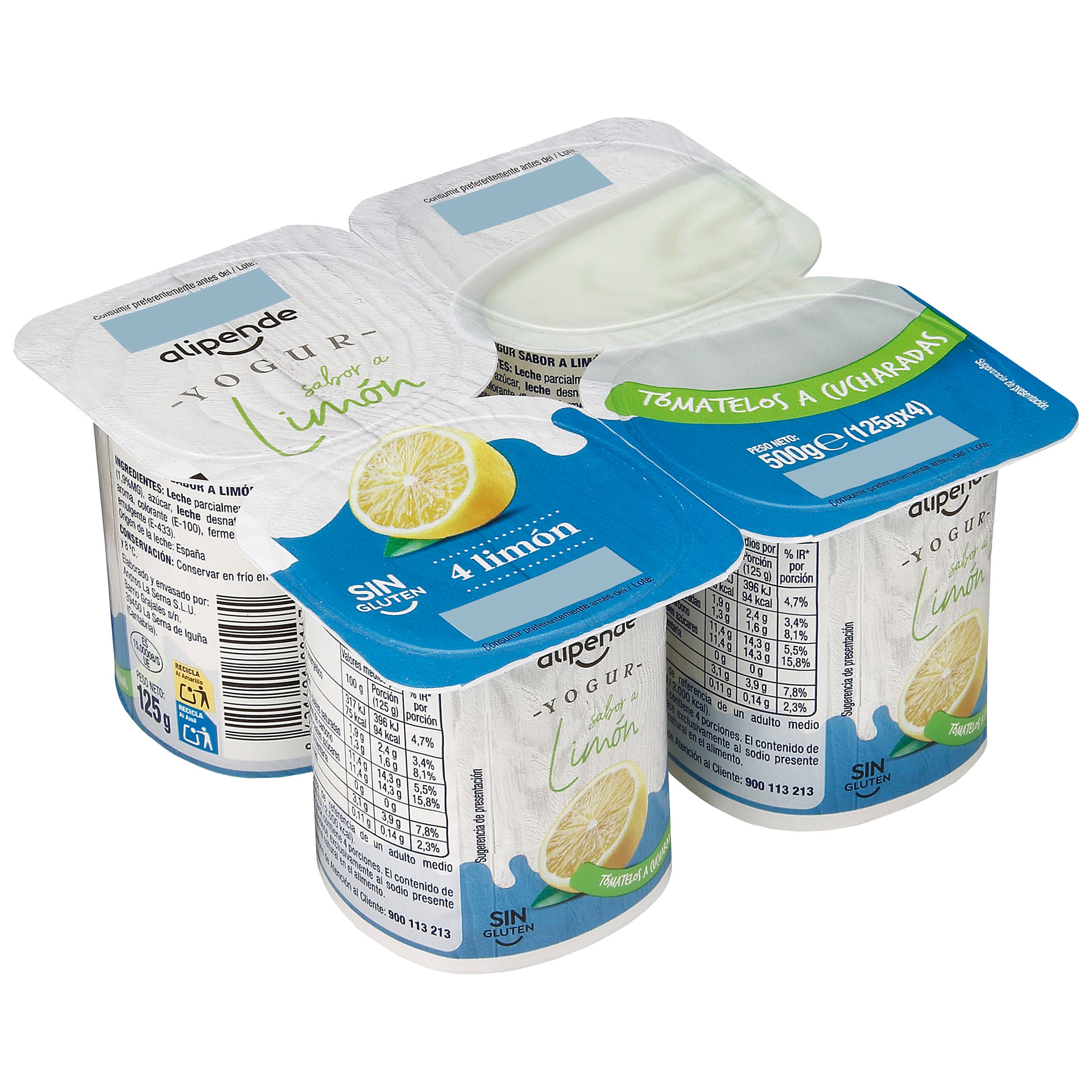 Yogur pack 4 limón Alipende