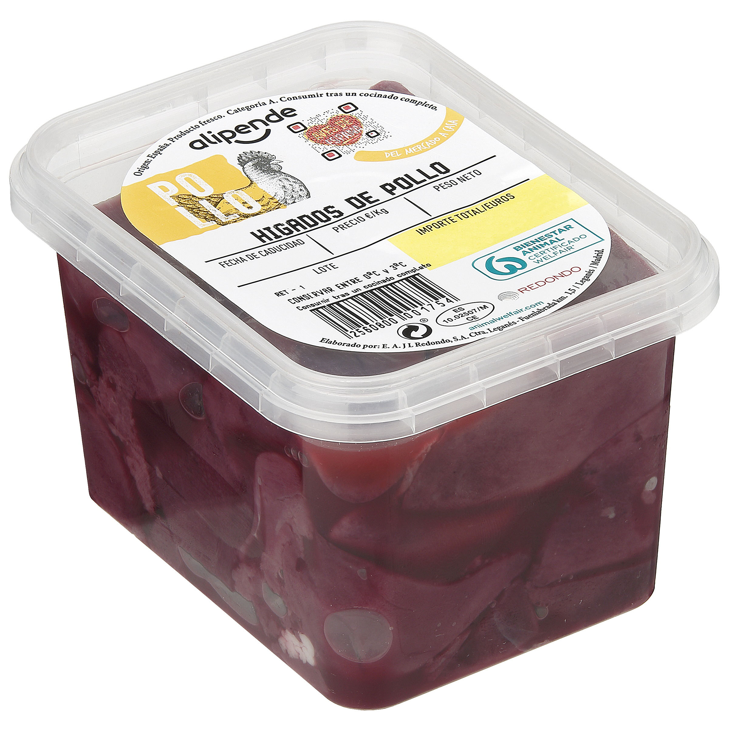 Higaditos de pollo 470g aproximadamente