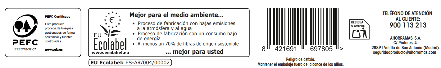 Pañuelos compactos Lanta 15 uds suave