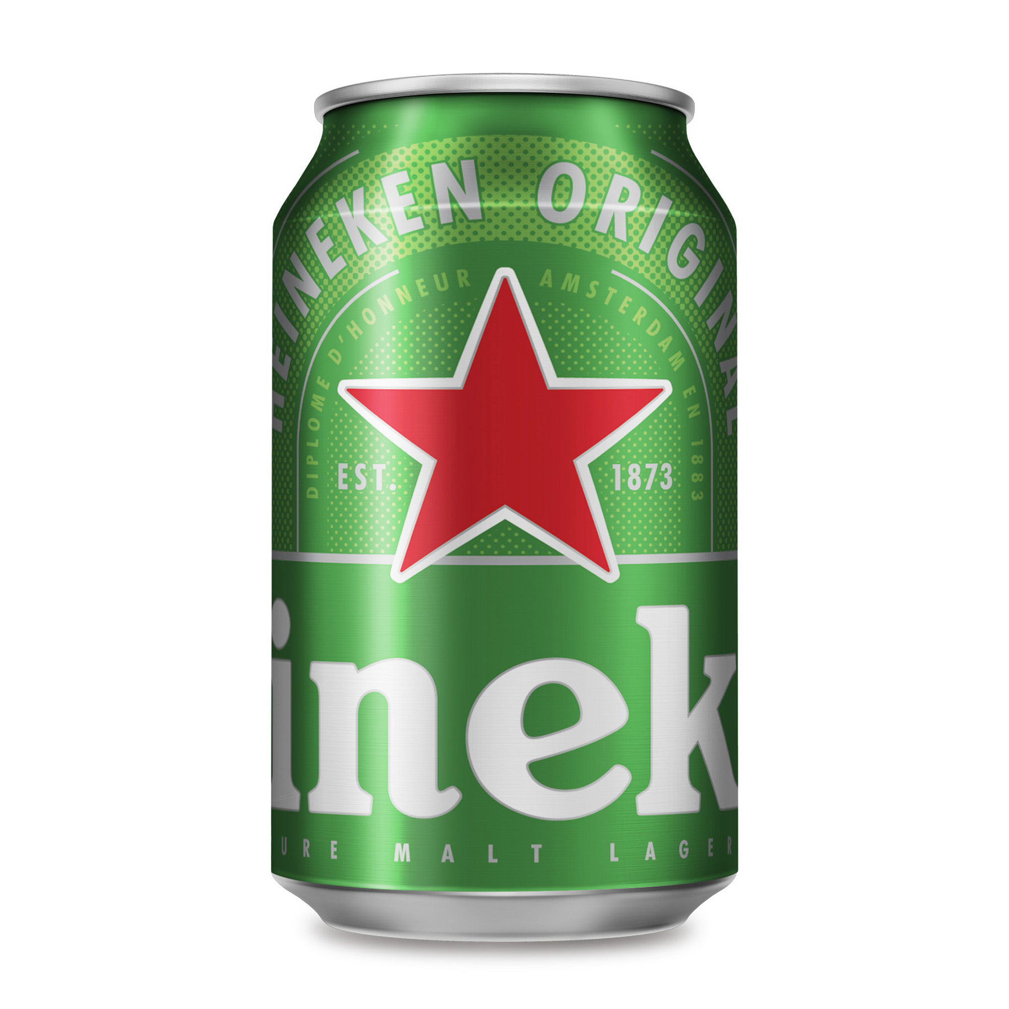 Cerveza rubia especial Heineken lata 33cl