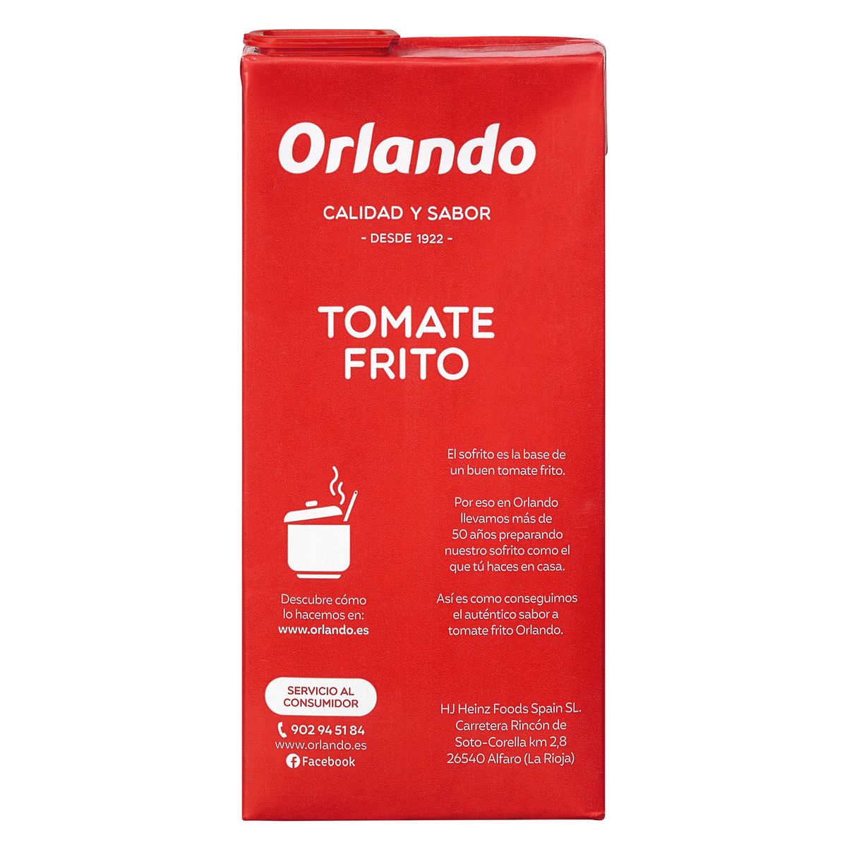 Tomate frito sin gluten abre fácil Orlando 780g
