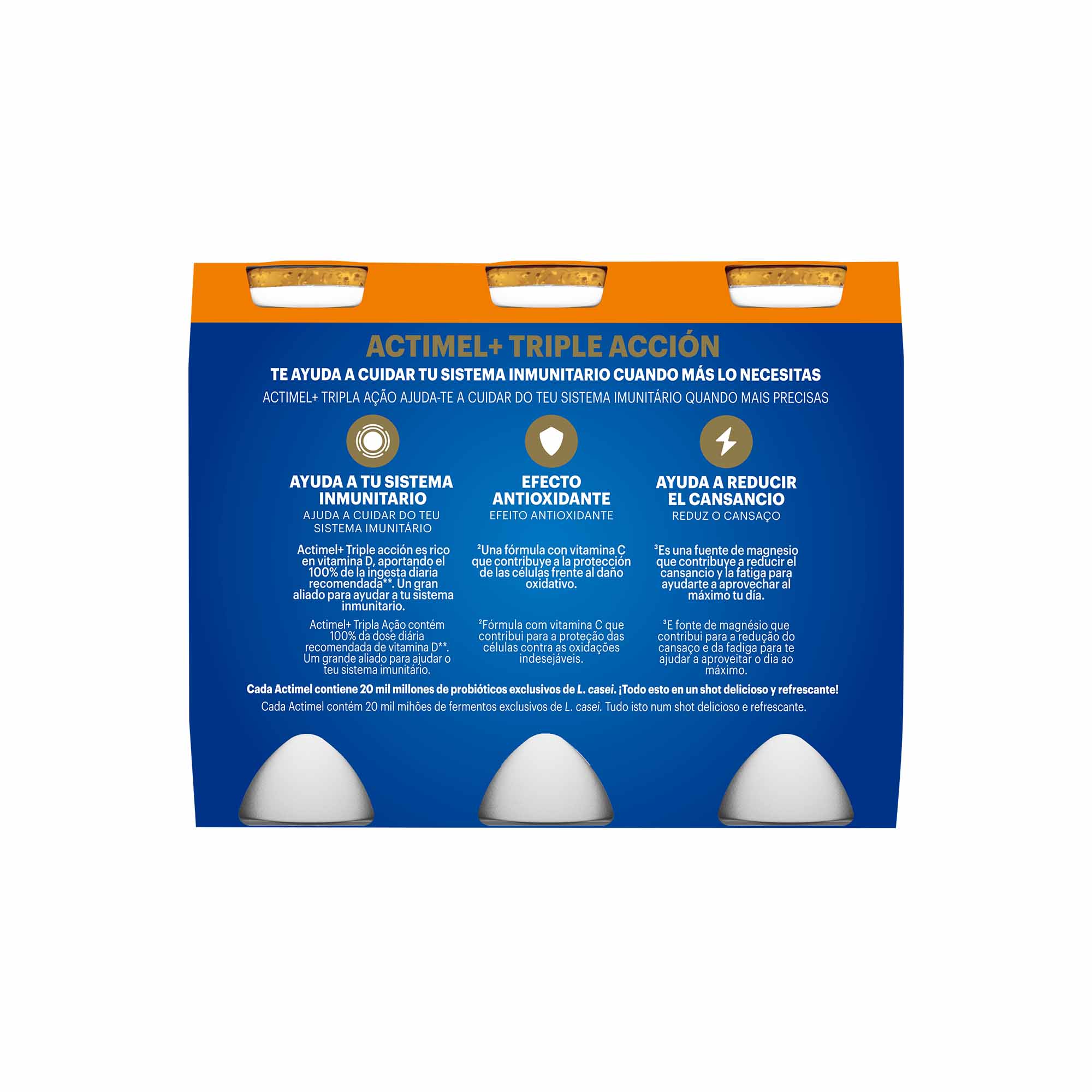 Actimel naranja multifrutas pack 6 100g x 6