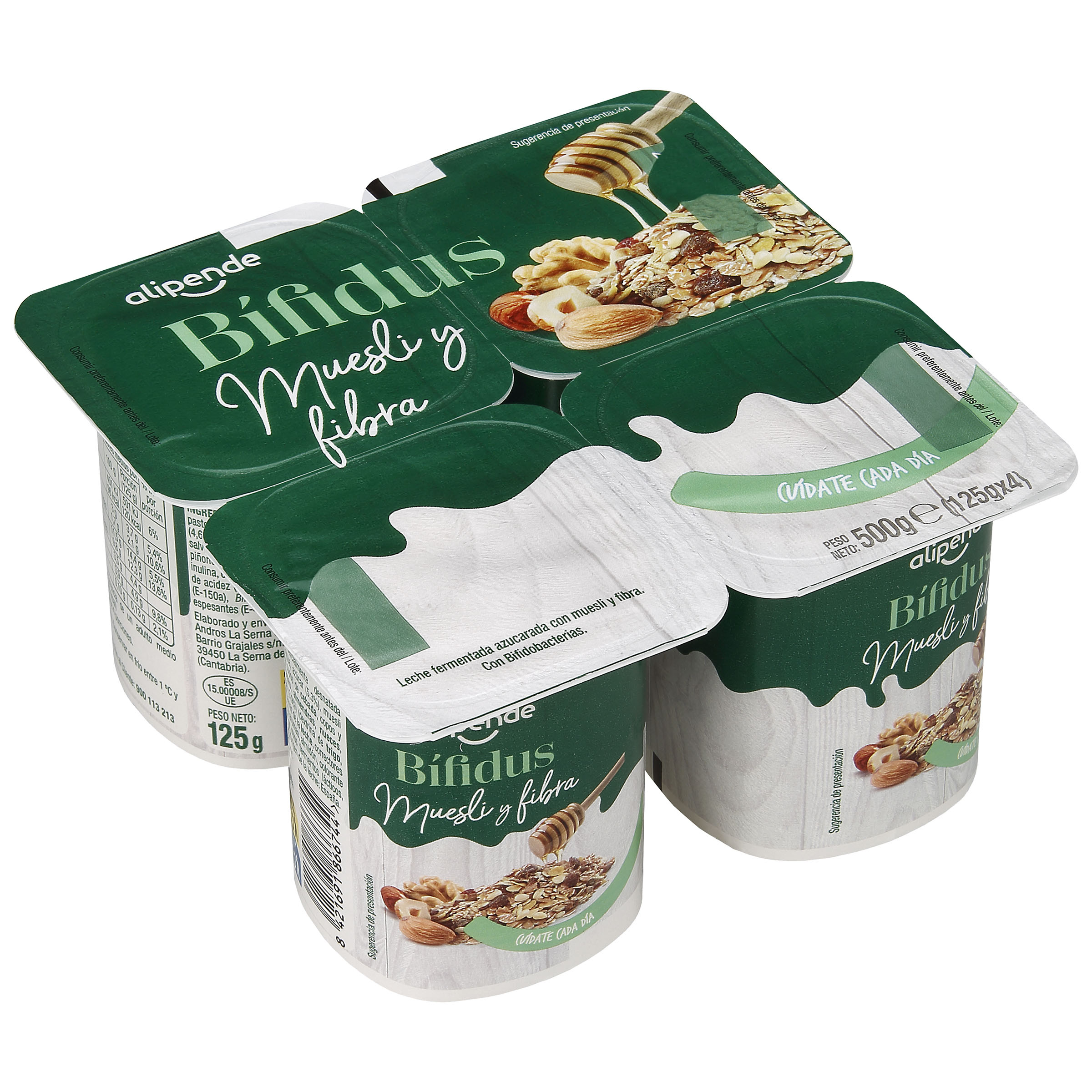 Bifidus Alipende pack 4 muesli y fibra