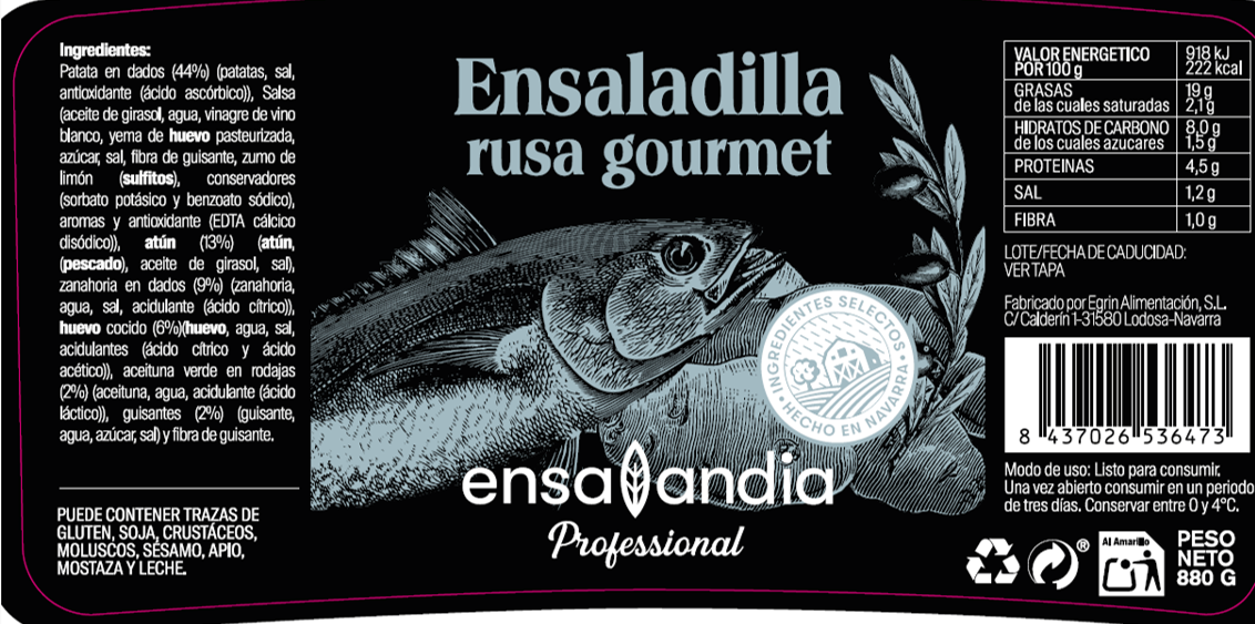 Ensaladilla rusa gourmet Ensalandia 880g