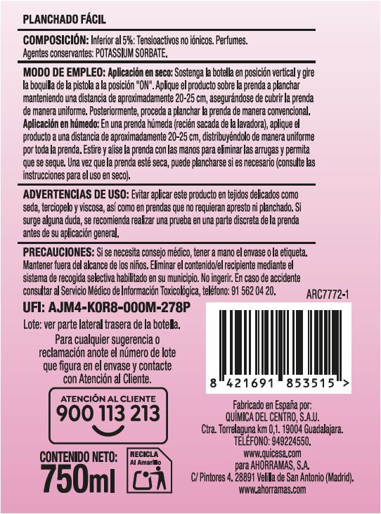 Planchado fácil spray Lanta 750ml 2 en 1