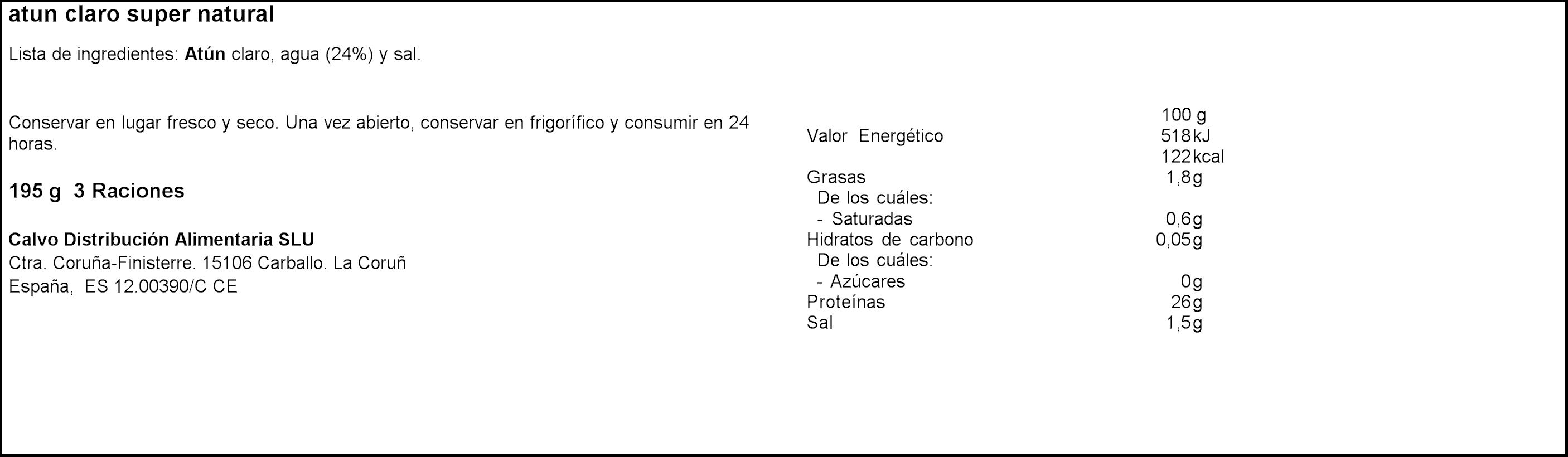 Atún claro Calvo pack-3 super natural