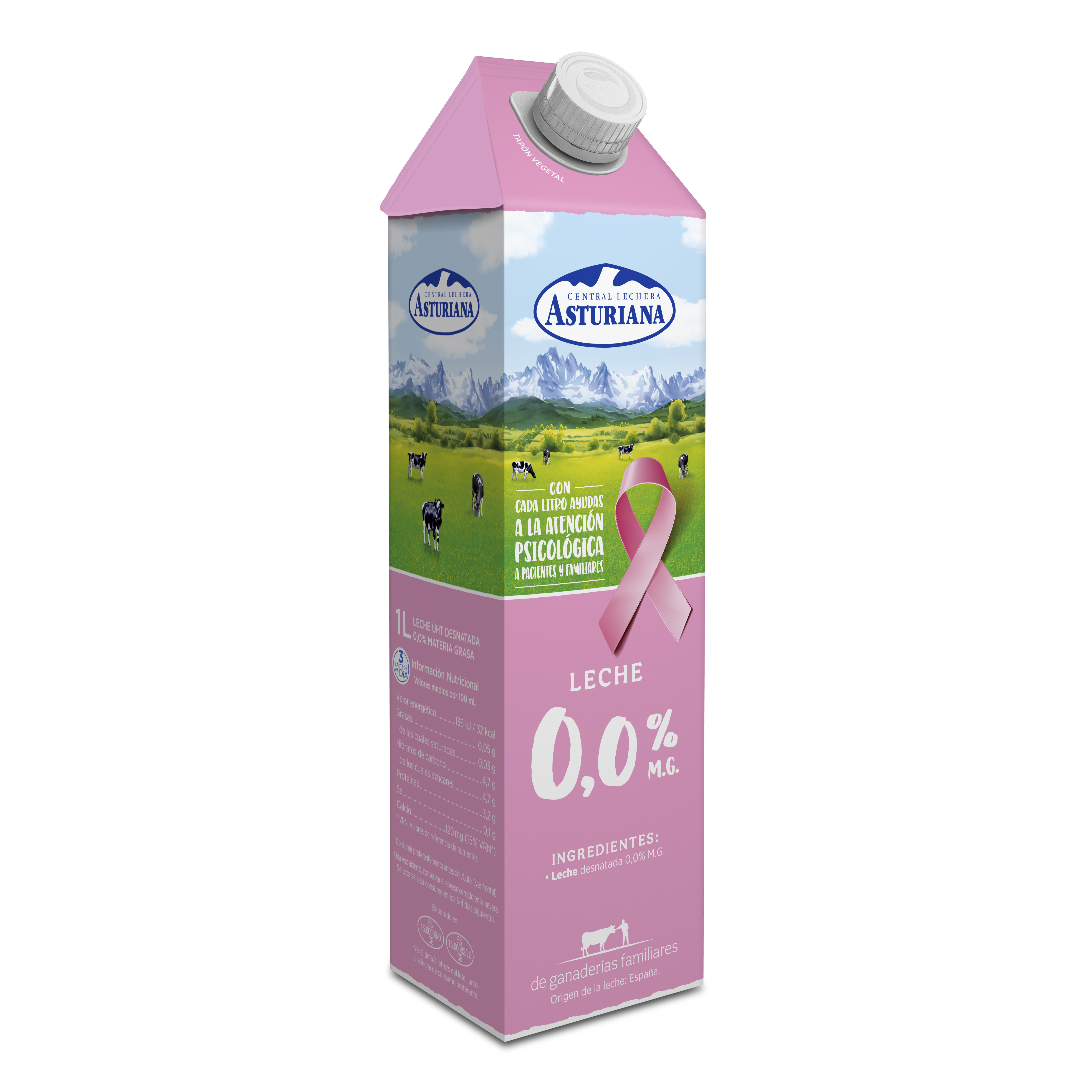 Leche Asturiana 0,0% MG 1l desnatada