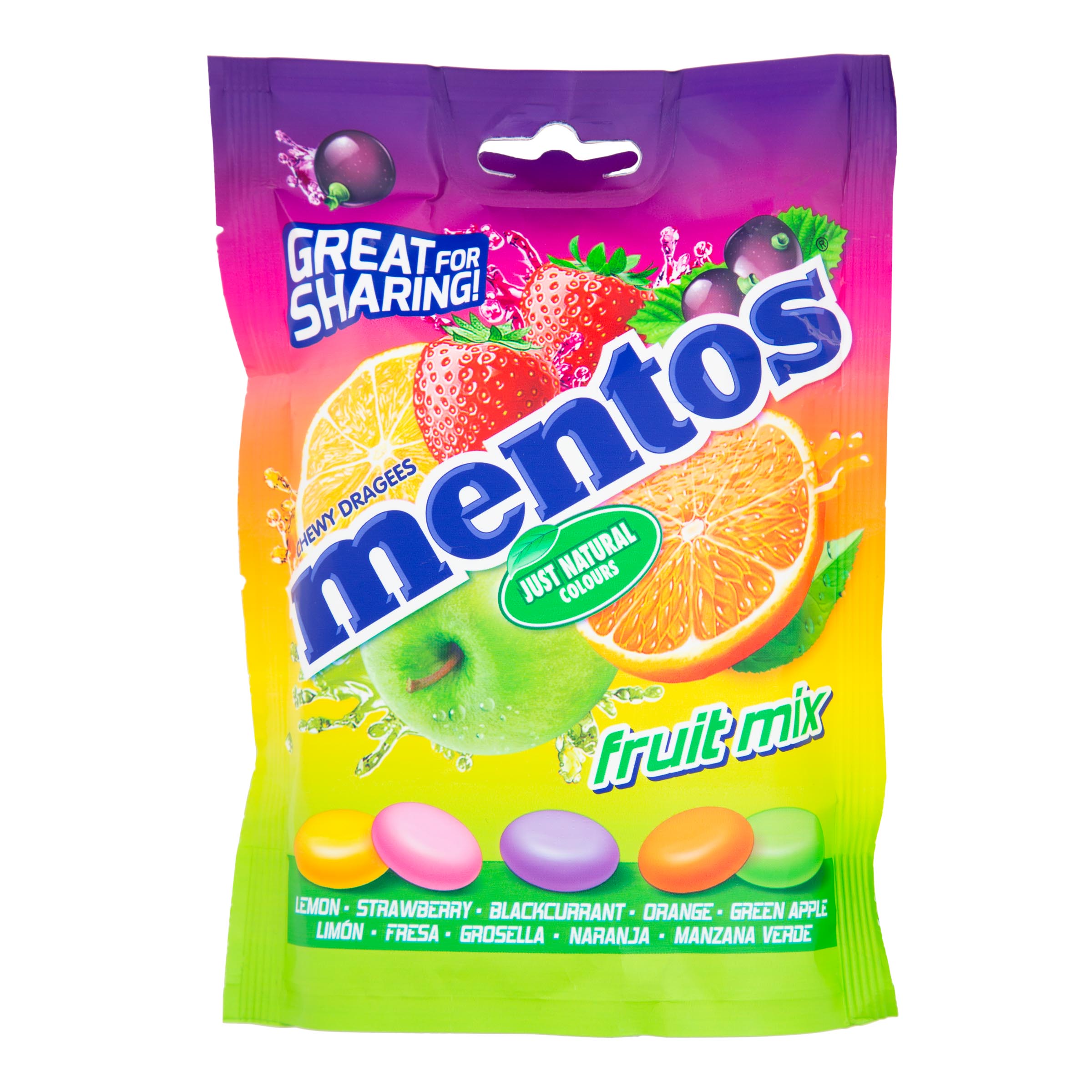 Caramelo Mentos bolsa 160g fruit mix