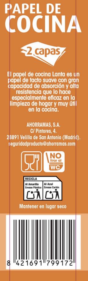 Papel de cocina Lanta pack-4