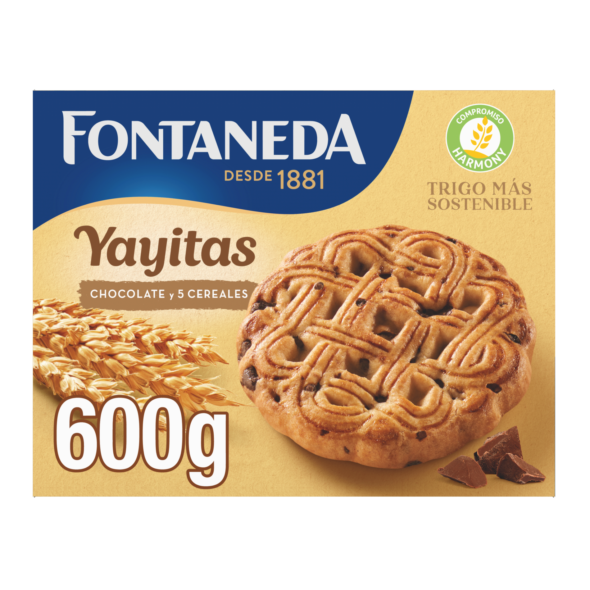 Galletas de chocolate y 5 cereales Yayitas Fontaneda 600g