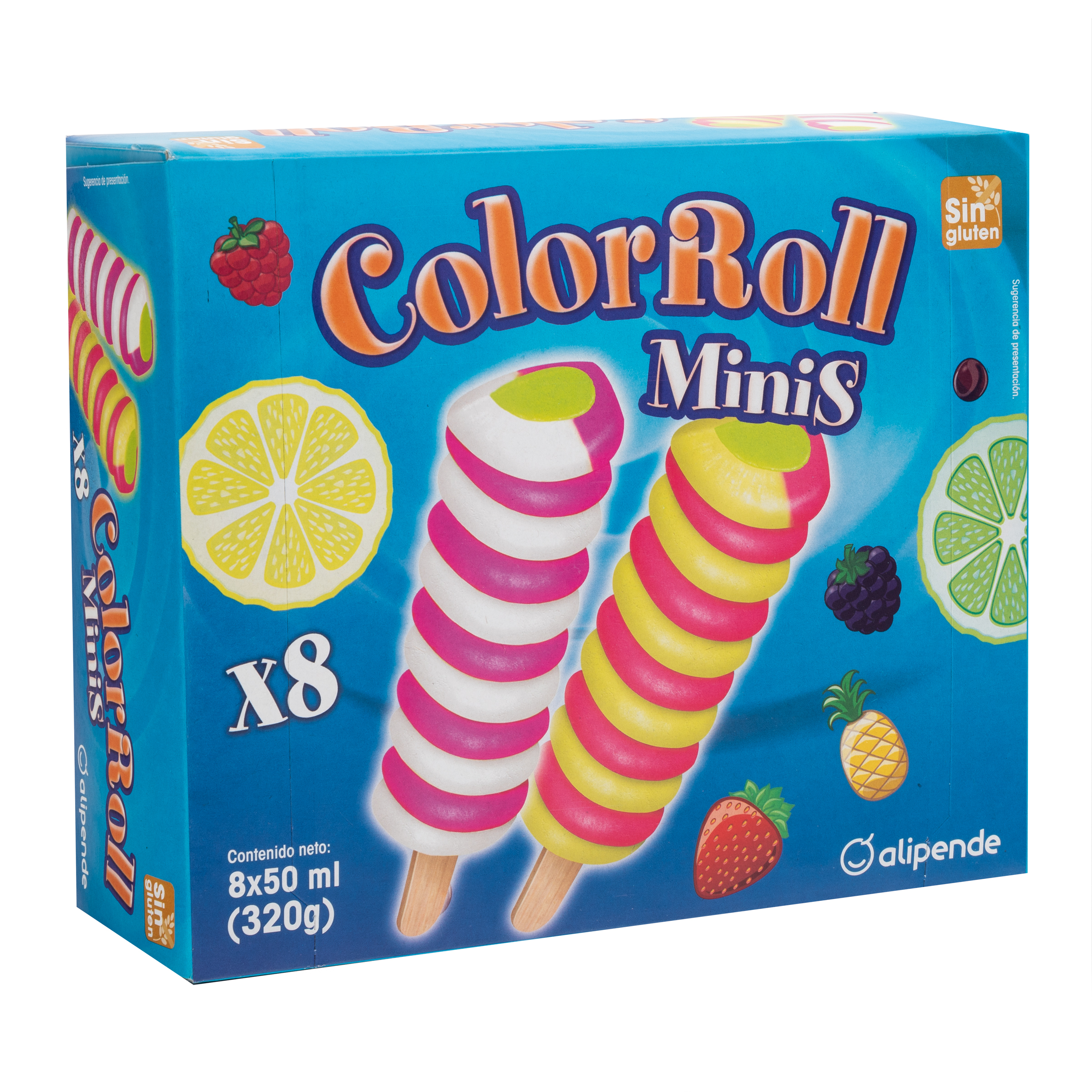 Helado color roll Alipende 8 uds