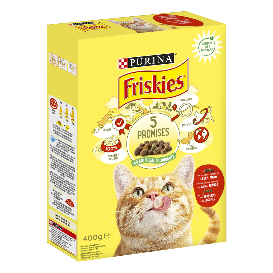 Alimento para gato Friskies buey pollo 400gr
