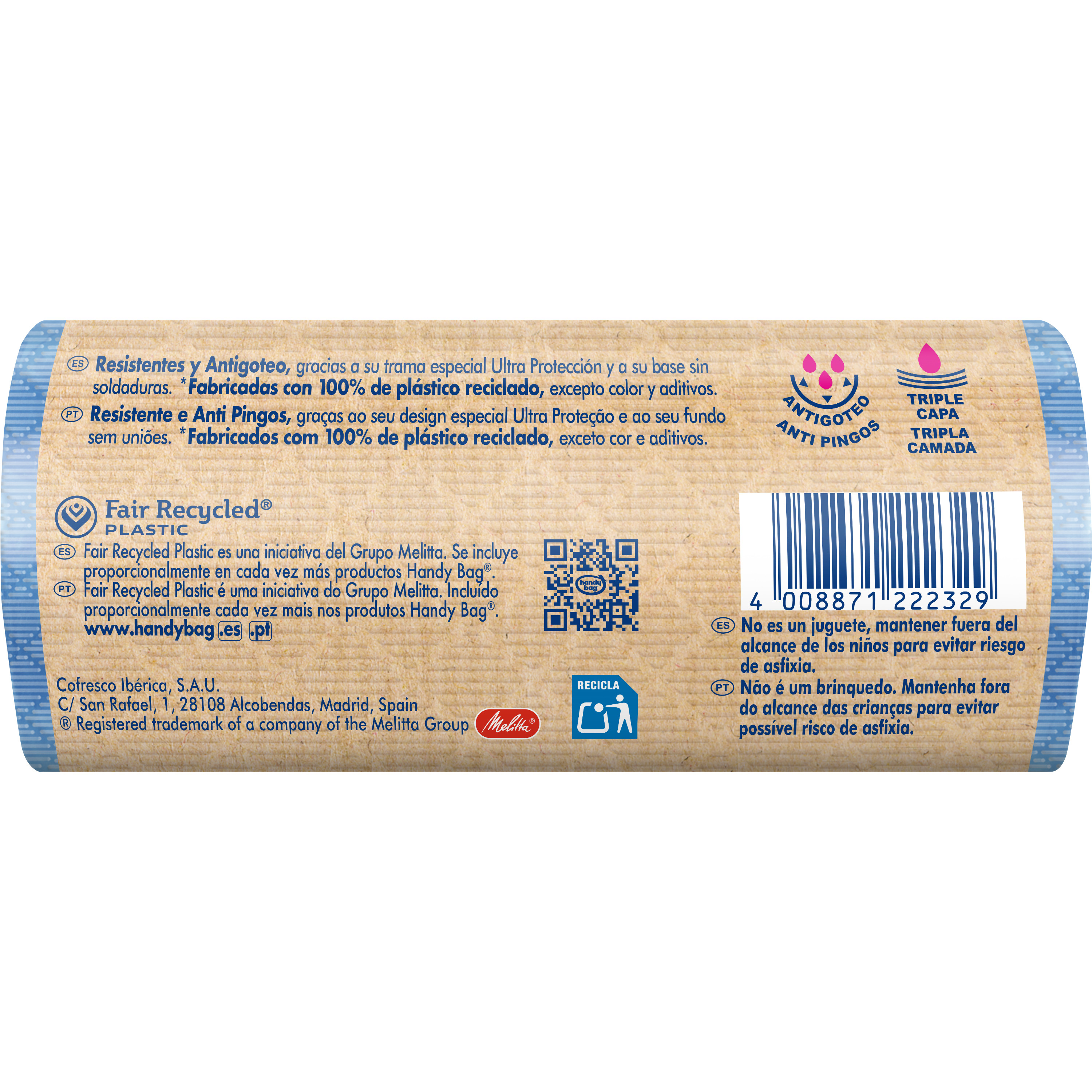 Bolsa de basura Handy Bag 12 uds. Antigoteo