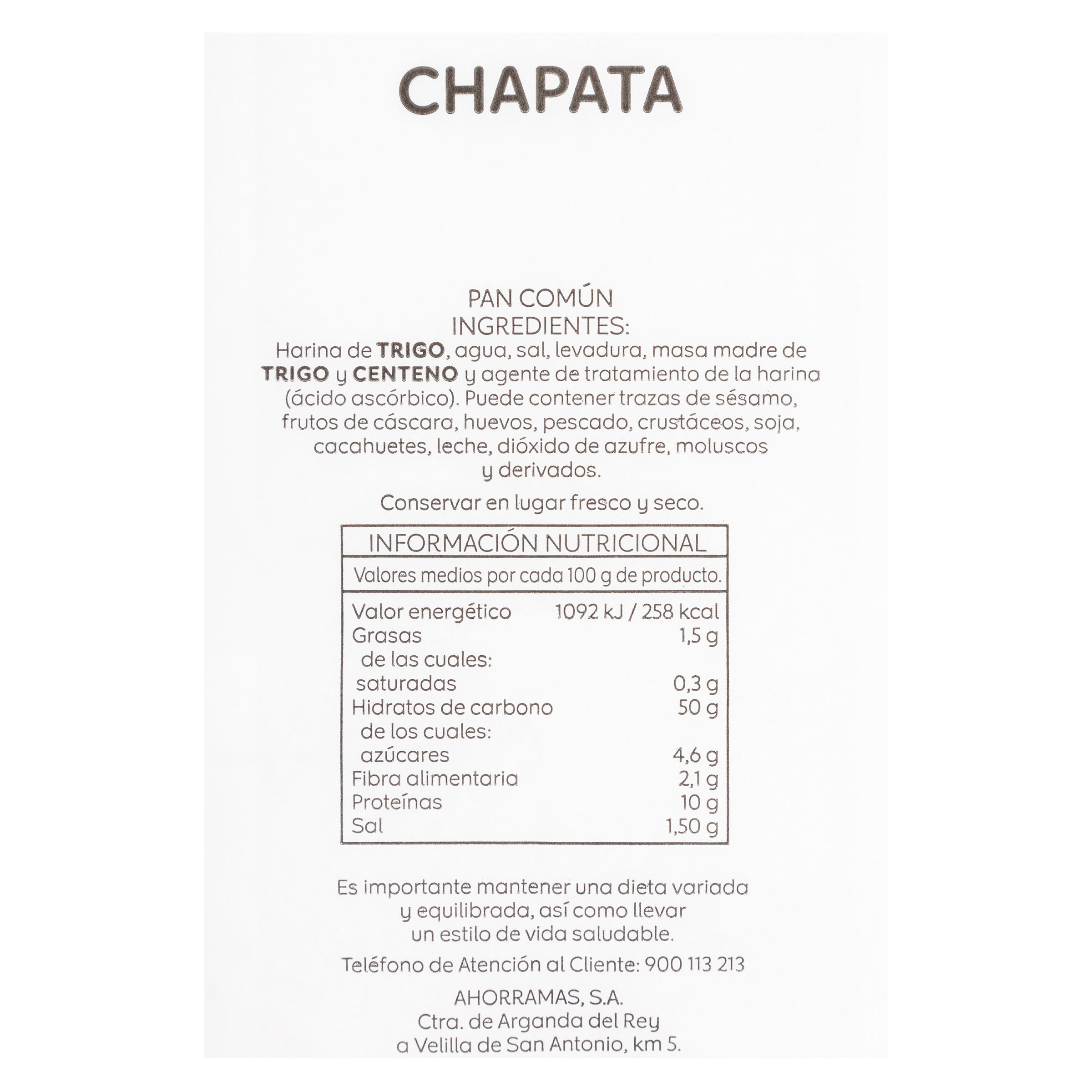 Chapata rústica 360g