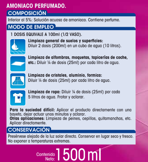 Amoniaco Lanta 1,5l perfumado