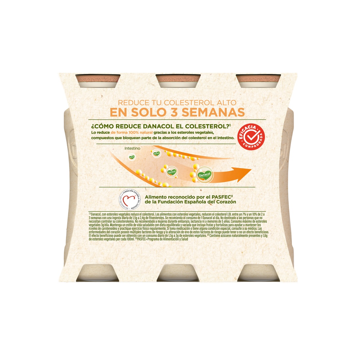 Bebida láctea Danacol colesterol pack 6 tropical