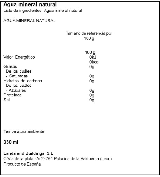 Agua mineral natural Teleno petaca infantil 33cl