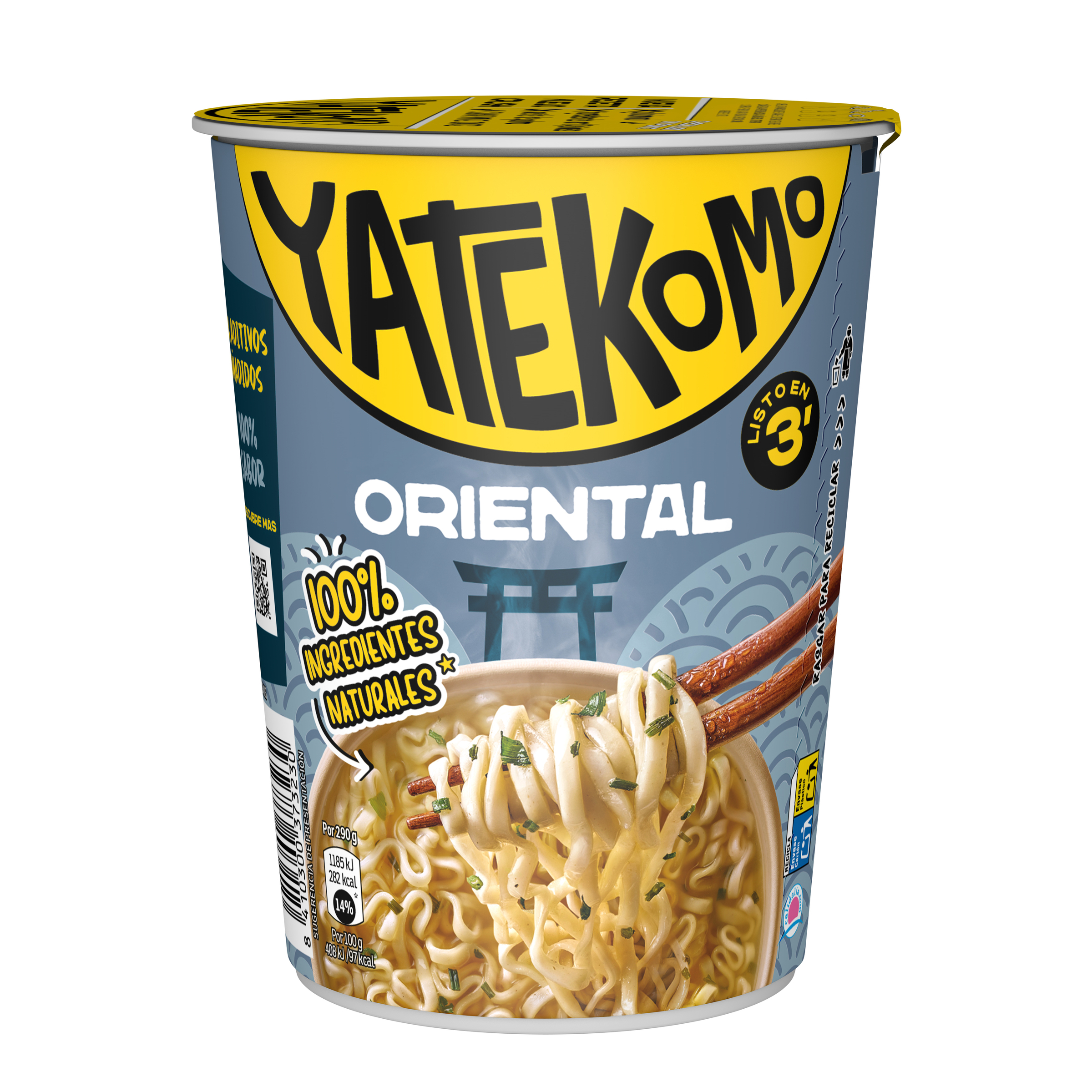 Fideos orientales sabor oriental Gallina Blanca Yatekomo 60g