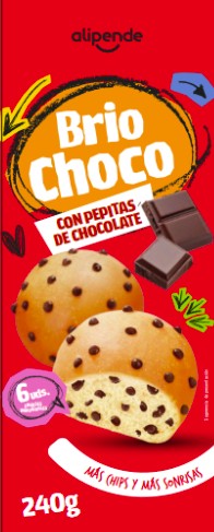 Pastelito Briochoco Alipende pepitas chocolate 240g