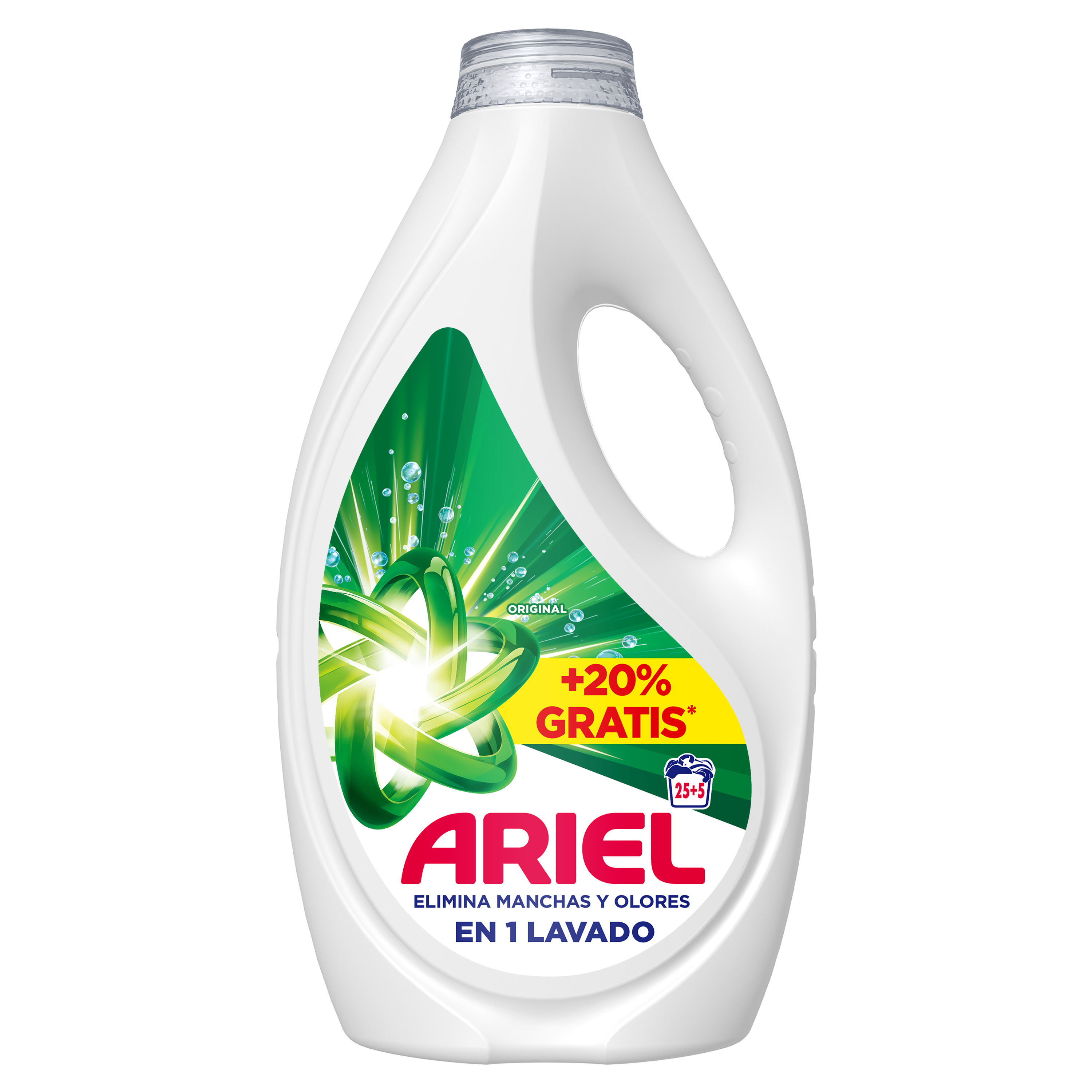 Detergente liquido Ariel 25+5lav original