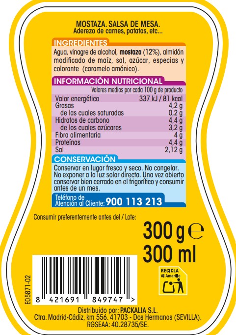 Mostaza Alipende 300ml