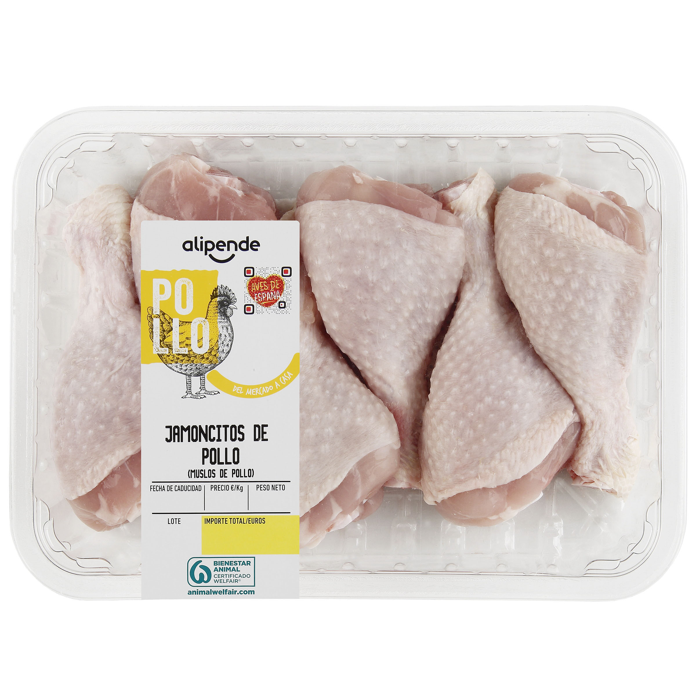 Jamoncitos de pollo (Muslos de pollo) Alipende 750g aproximadamente