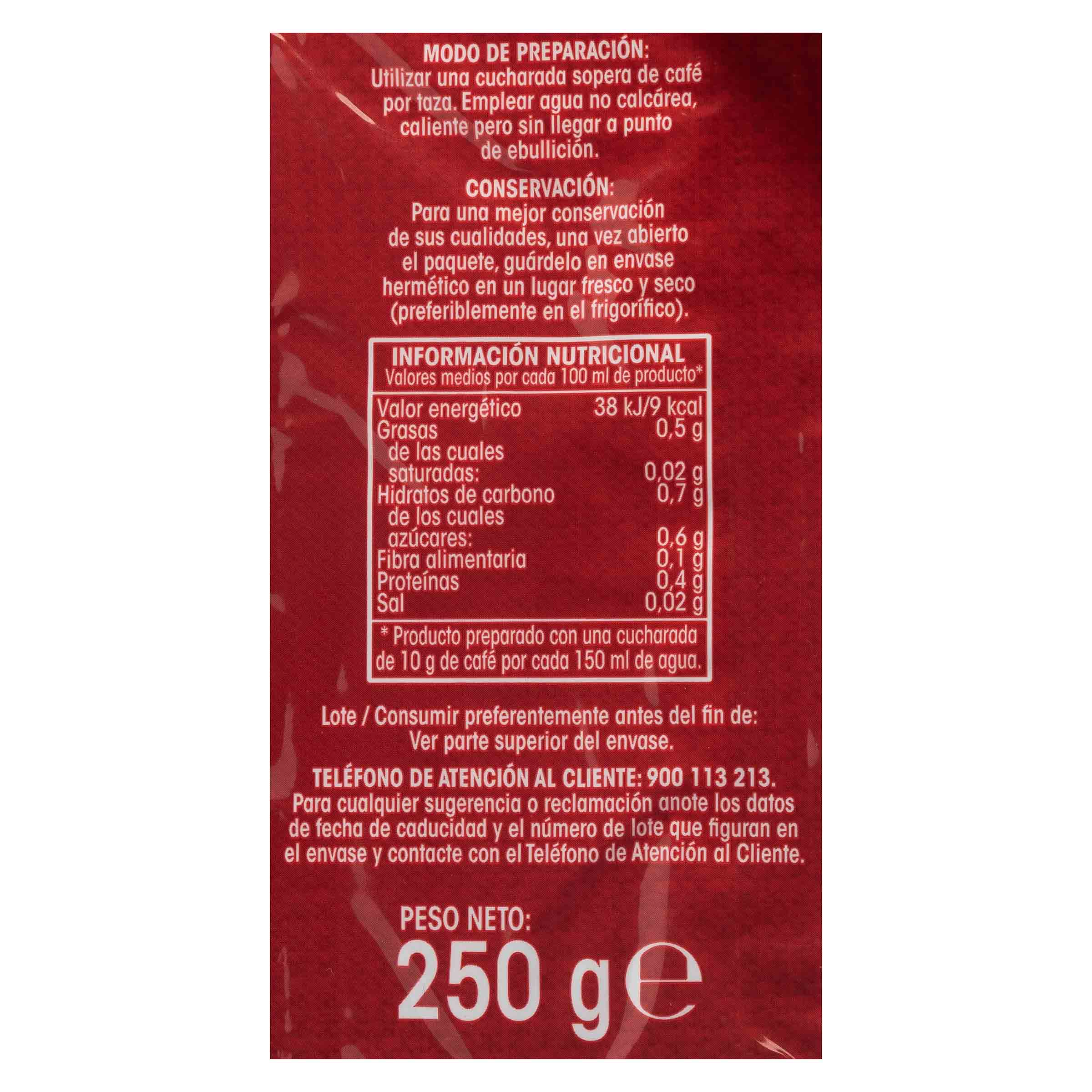Café molido descafeinado Alipende 250g mezcla 50/50
