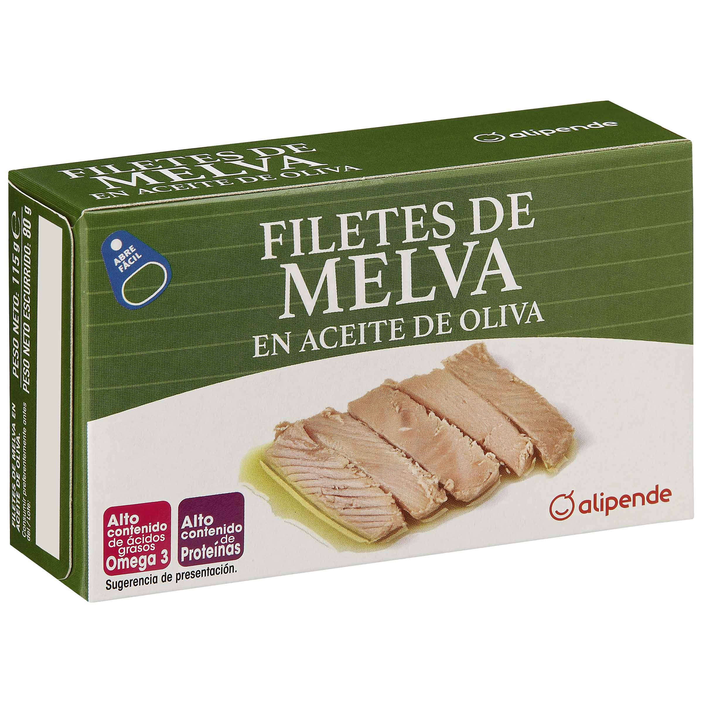 Filetes de melva en aceite de oliva Alipende 80g