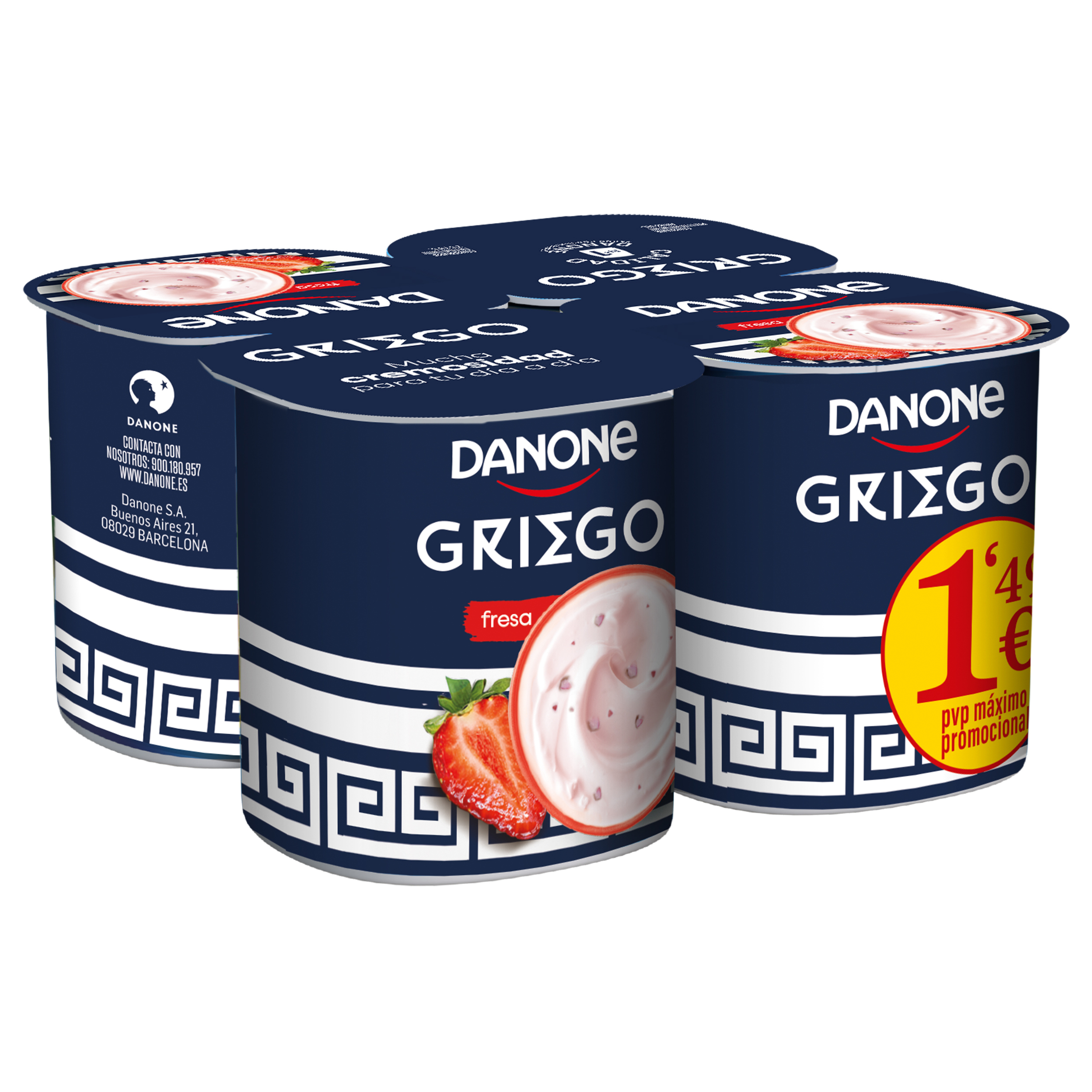 Yogur griego fresa 110g Pack 4
