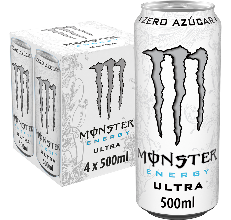 Bebida Monster sin azúcar añadido 50cl x 4 taurina ginseng