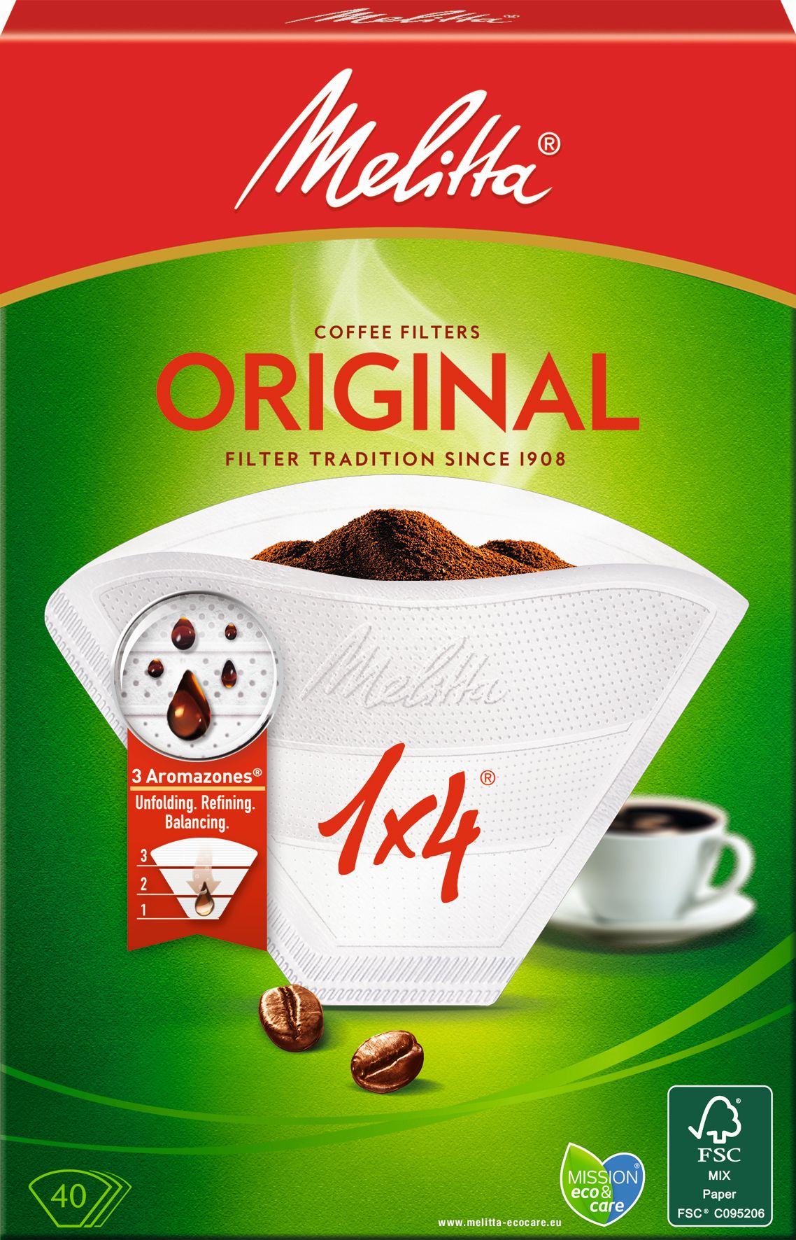 Papel para filtro de café Melitta 40 unidades