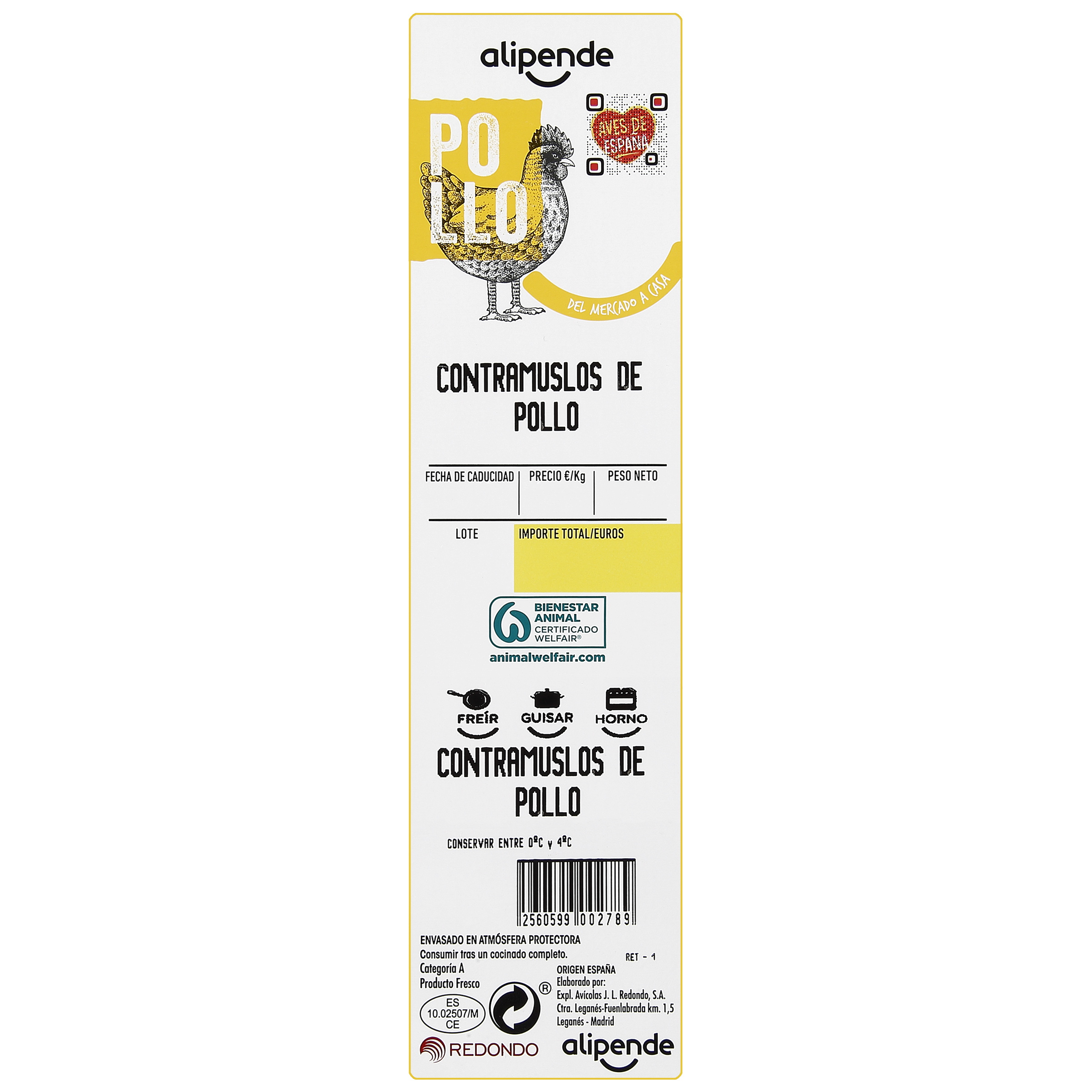 Contramuslo de pollo Alipende 725g aproximadamente
