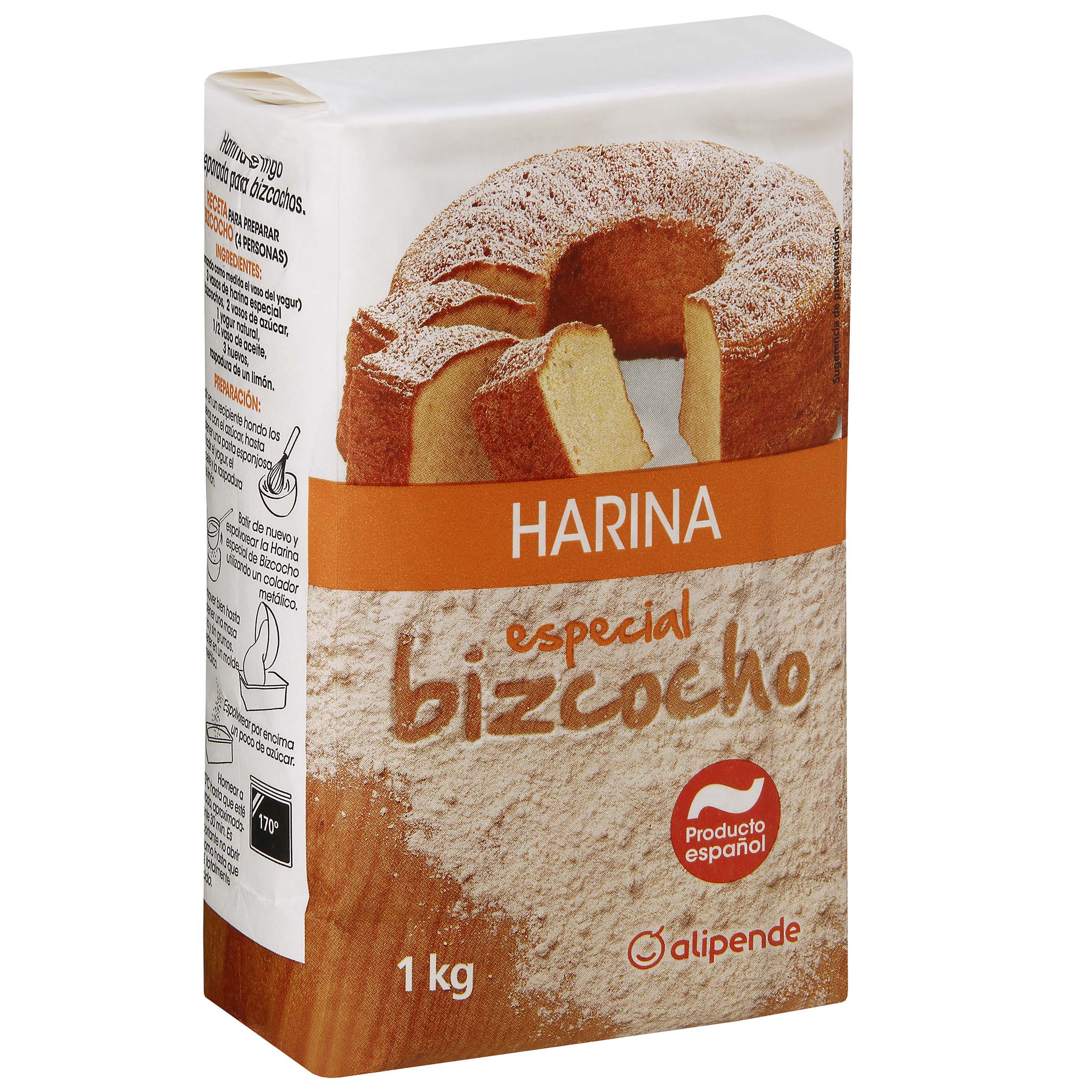 Harina de trigo especial bizcocho con levadura Alipende 1kg
