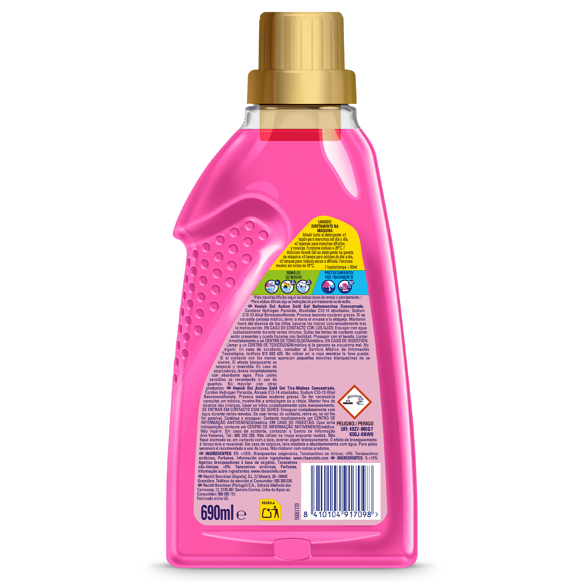 Quitamanchas gel Vanish 690 ml Gold