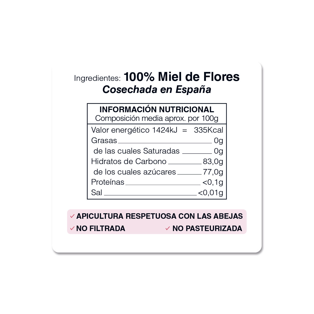 Miel de flores La Obrera 500g