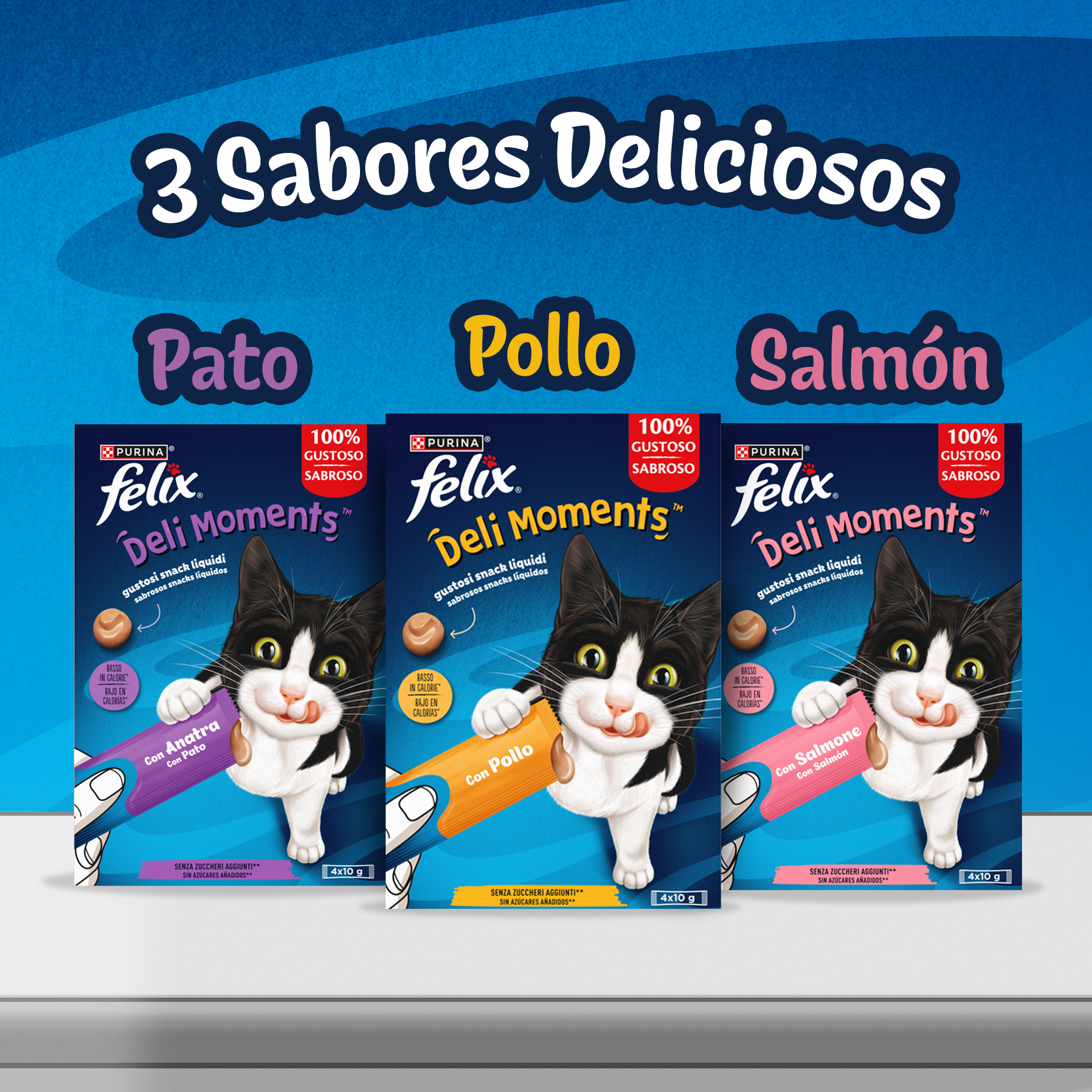 Alimento para gato PURINA&reg; FELIX&reg; Deli Moments Con Salmón 4x10g