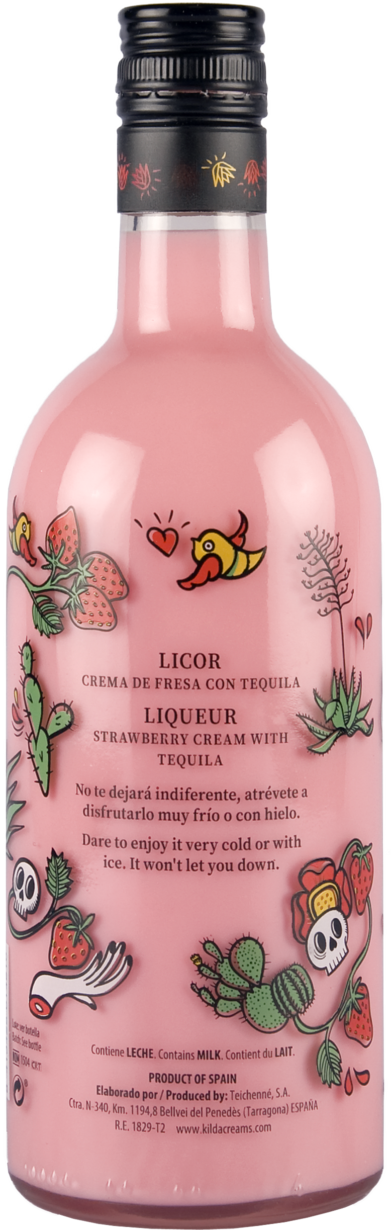 Crema de fresa con tequila Teichenné 70cl