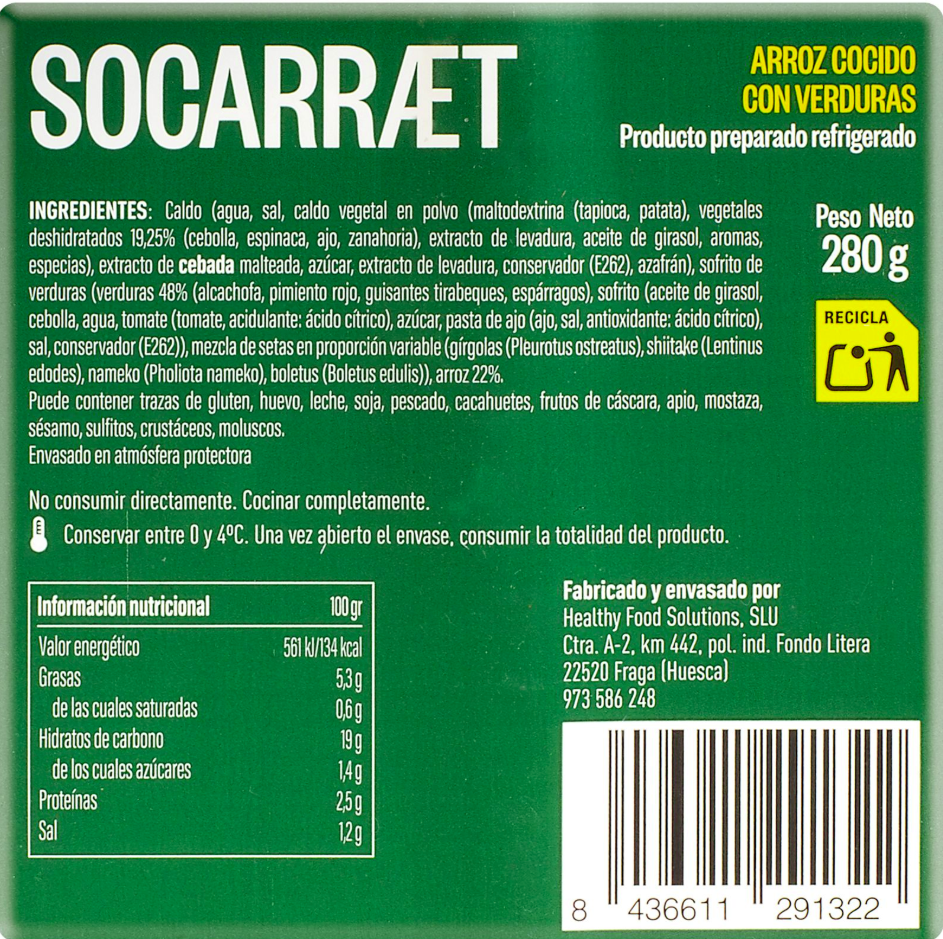 Arroz con verduras Socarraet 280g