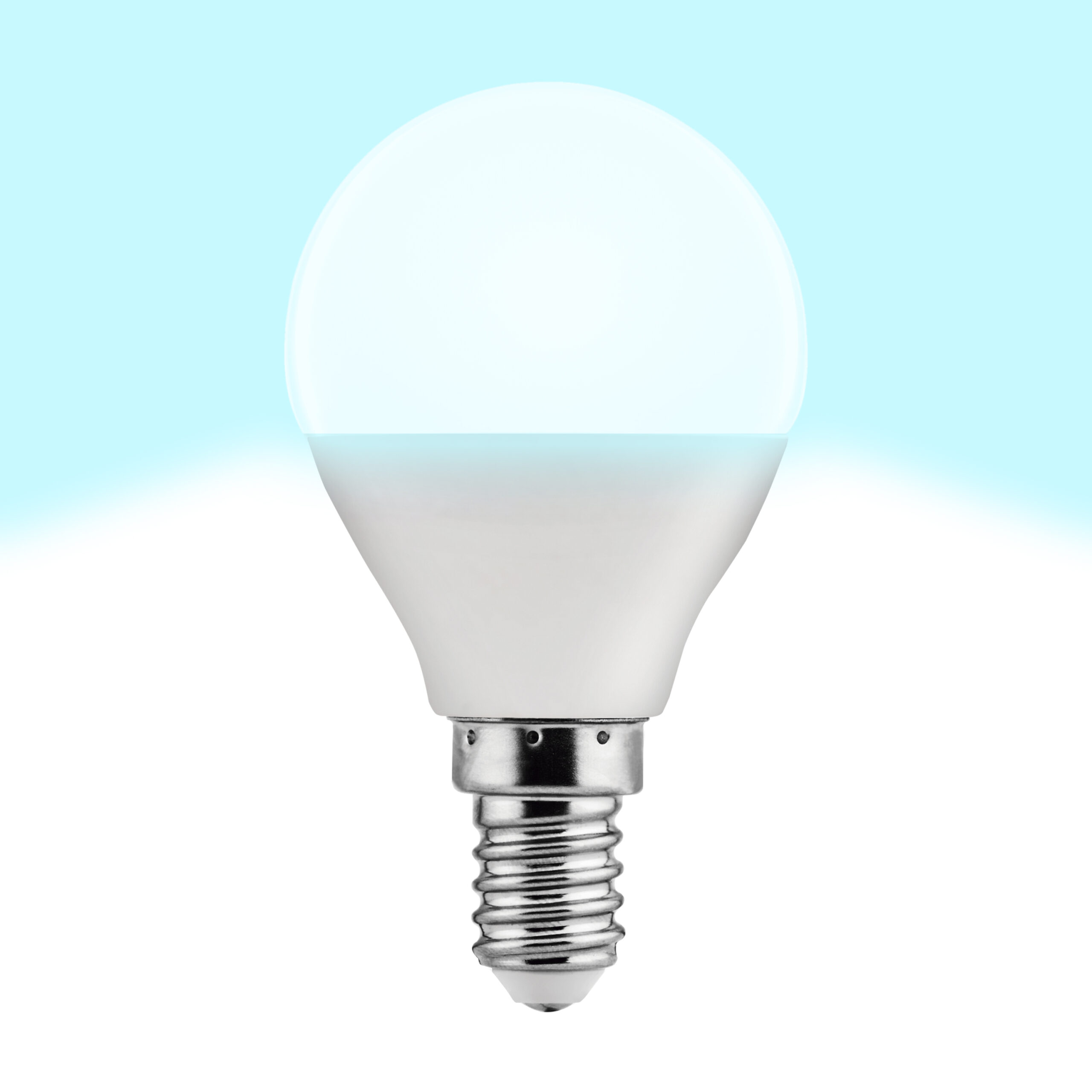Bombilla Led esférica e14 plástico TM p45 6W fría