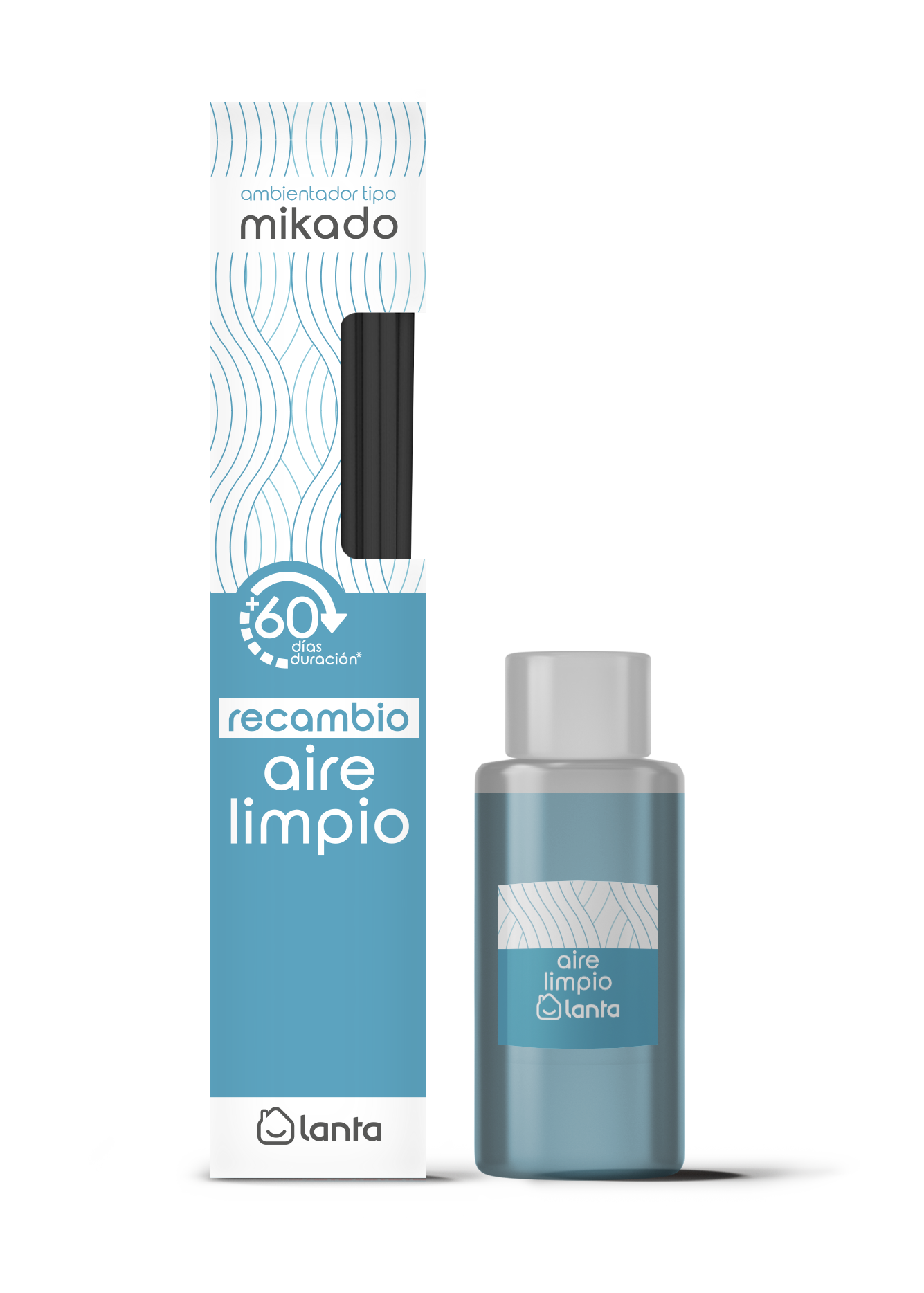 Ambientadores tipo mikado recambio Lanta 50ml aire limpio