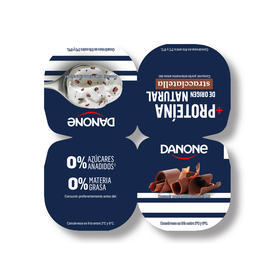 Yogur proteínas Danone pack 4 stracciatella
