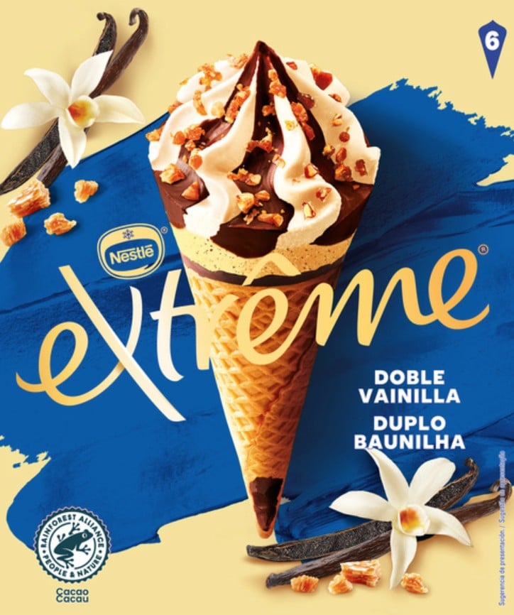 Helado Cono EXTR&Ecirc;ME doble vainilla 6x120ml
